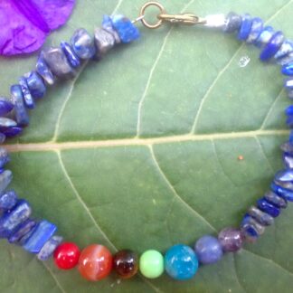 Lapis lazuli chip stone bracelet for sale