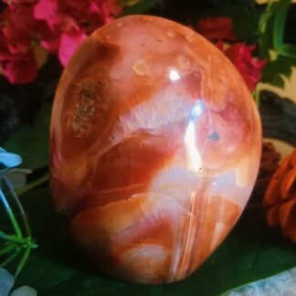 White and orange carnelian