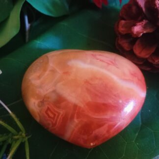 Carnelian heart shaped stone