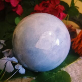 Blue calcite sphere