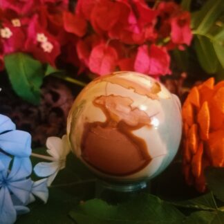 Round shaped polychrome jasper ball