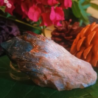 Crystal smokey quartz stone point