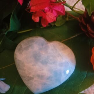 Blue calcite heart for sale