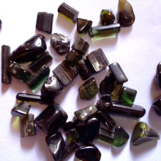 Verdite tourmaline pieces