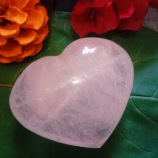 Crystal quartz stone heart