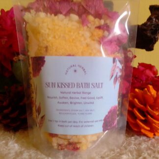 Yellow sun color bath salt