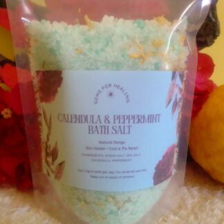 Peppermint and calendula bath salt